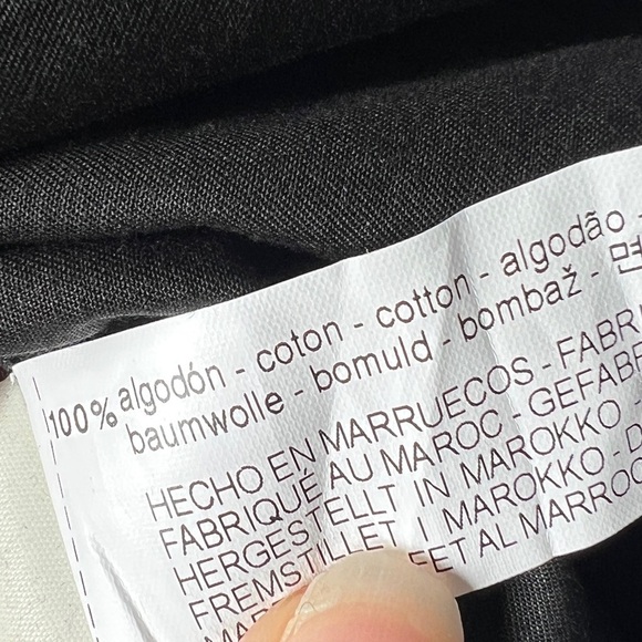 Zara Womens Black Minimalist V-Neck Poplin Sleeves Pleated Dress Size XS - Picture 11 of 16